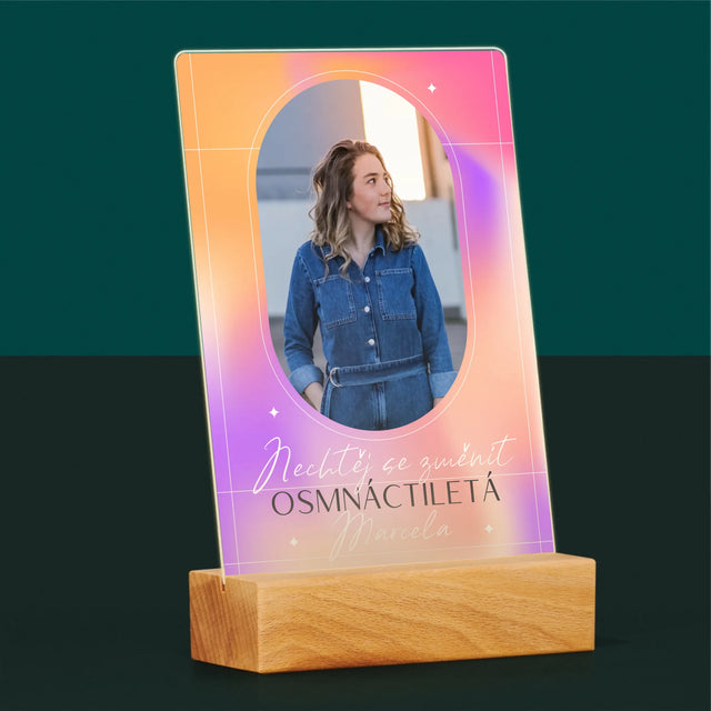 Fotka S Textem: Nechtěj Se Změnit - Tisk Na Akrylovém Skle