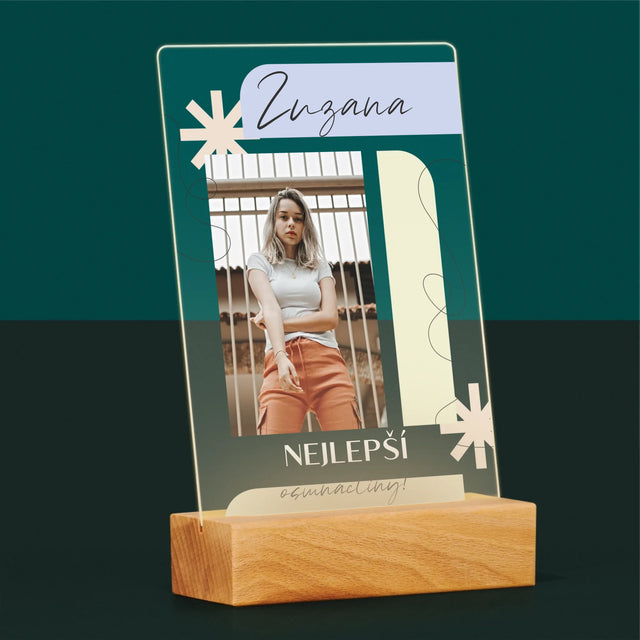 Fotka S Textem: Nejlepší Osmnáctiny - Tisk Na Akrylovém Skle