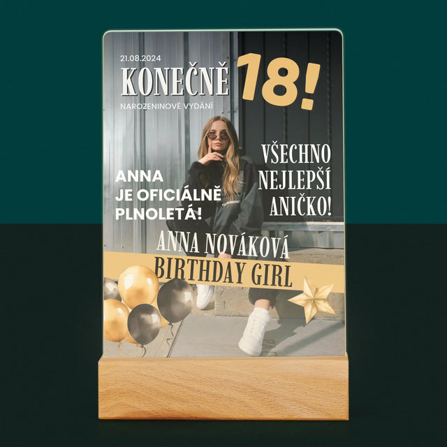 Obálka Časopisu: Konečně 18 - Tisk Na Akrylovém Skle