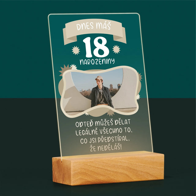 Fotka S Textem: Legální Narozeniny - Tisk Na Akrylovém Skle