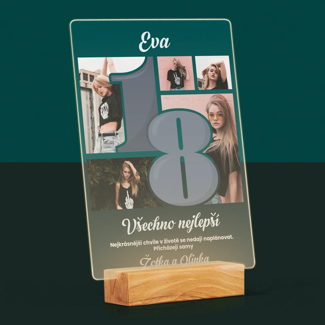 Fotokoláž: 18 Nejkrásnější Chvíle - Tisk Na Akrylovém Skle