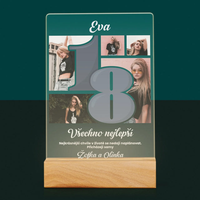 Fotokoláž: 18 Nejkrásnější Chvíle - Tisk Na Akrylovém Skle