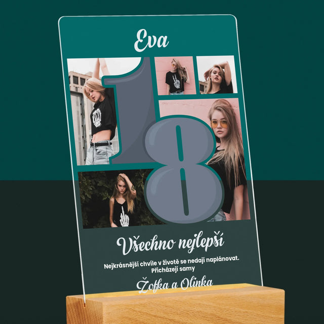 Fotokoláž: 18 Nejkrásnější Chvíle - Tisk Na Akrylovém Skle