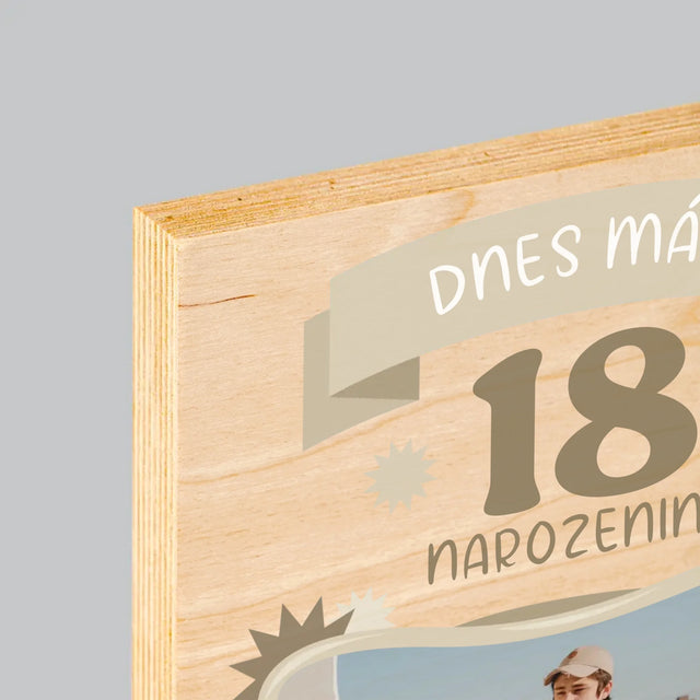 Fotka S Textem: Legální Narozeniny - Tisk Na Dřevo