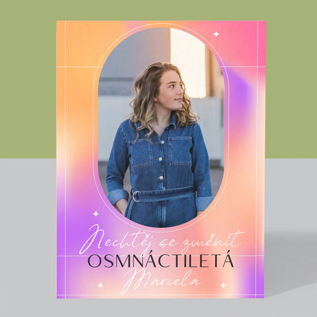 Fotka S Textem: Nechtěj Se Změnit - Tisk Na Dřevo