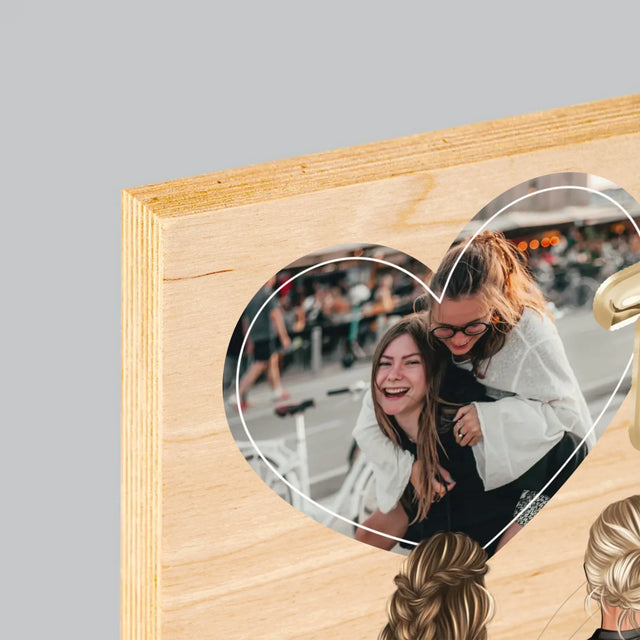 Designér Postav: 18. Narozeniny Přítelkyně - Tisk Na Dřevo