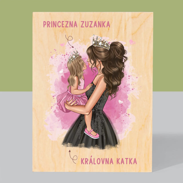 Designér Postav: Maminčina Princezna - Tisk Na Dřevo