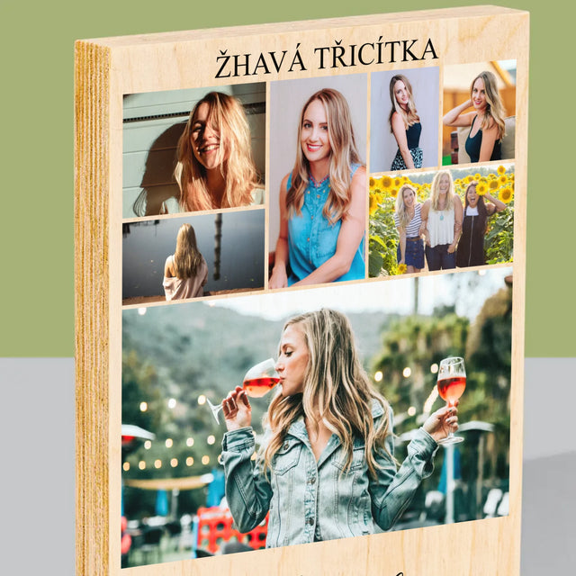 Fotokoláž: Žhavá Třicítka - Tisk Na Dřevo