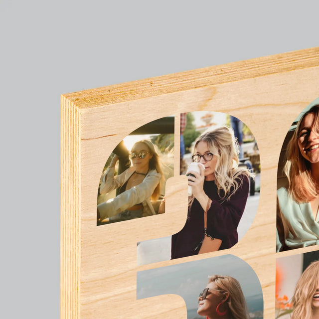 Fotokoláž: 30. Narozeniny Přání - Tisk Na Dřevo