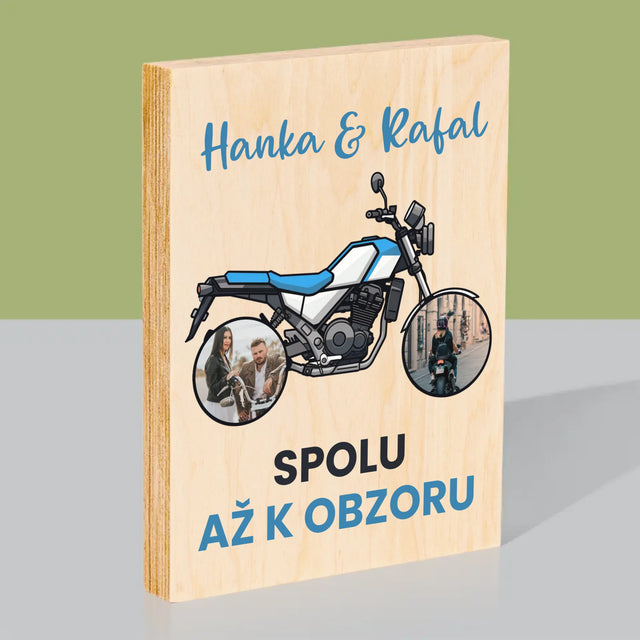 Fotokoláž: Spolu Až K Obzoru - Tisk Na Dřevo