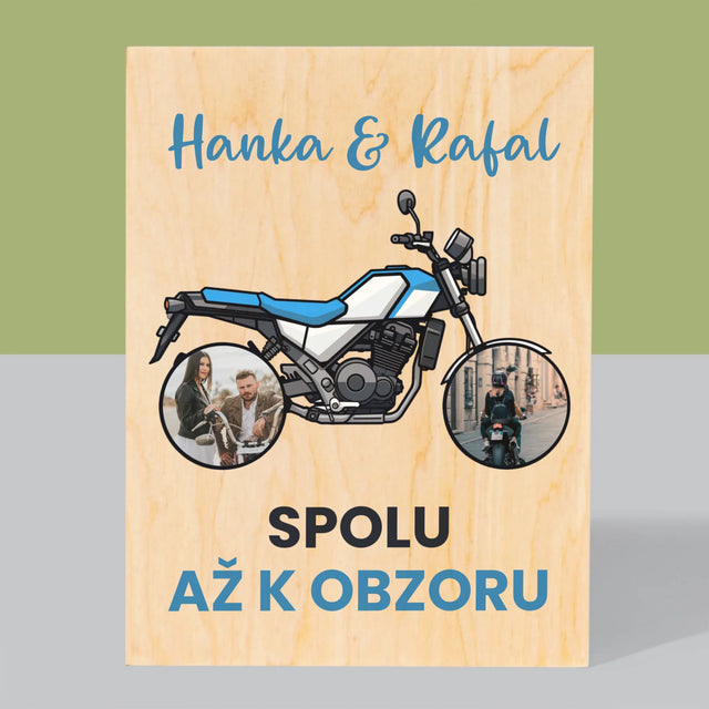 Fotokoláž: Spolu Až K Obzoru - Tisk Na Dřevo