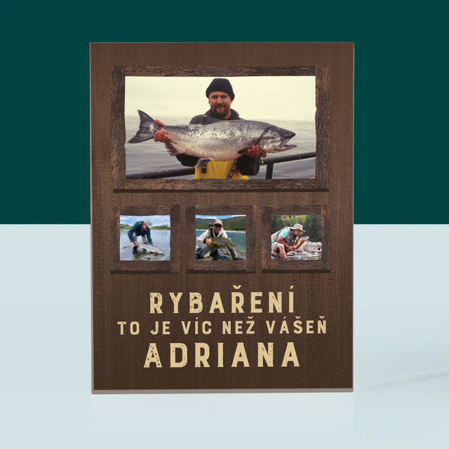 Fotokoláž: Rybaření - Akrylový Blok