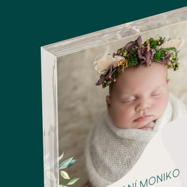 Fotka S Textem: Poděkování Porodní Asistentce - Akrylový Blok