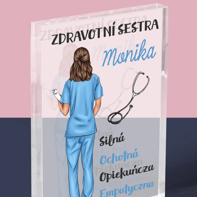 Designér Postav: Vlastnosti Zdravotní Sestry - Akrylový Blok