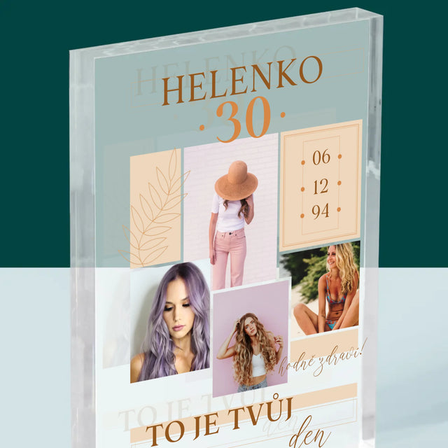 Fotokoláž: To Je Tvůj Den - Akrylový Blok