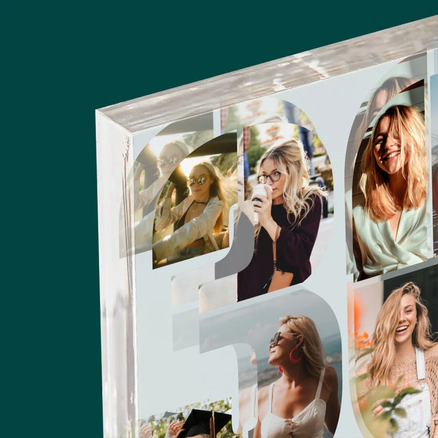 Fotokoláž: 30. Narozeniny Přání - Akrylový Blok