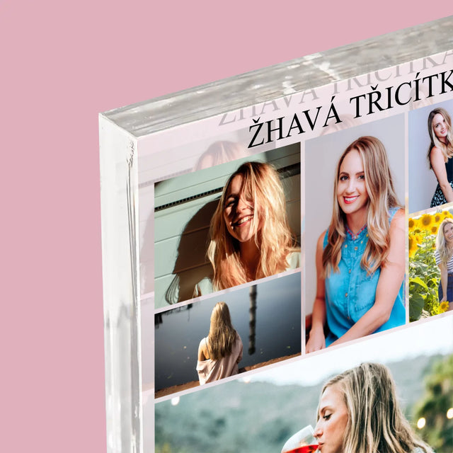 Fotokoláž: Žhavá Třicítka - Akrylový Blok