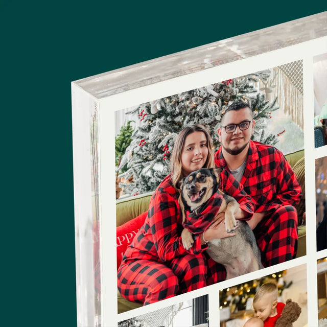 Fotokoláž: Veselé Vánoce - Akrylový Blok