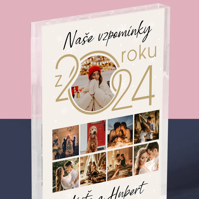 Fotokoláž: Naše Vzpomínky Z Roku - Akrylový Blok