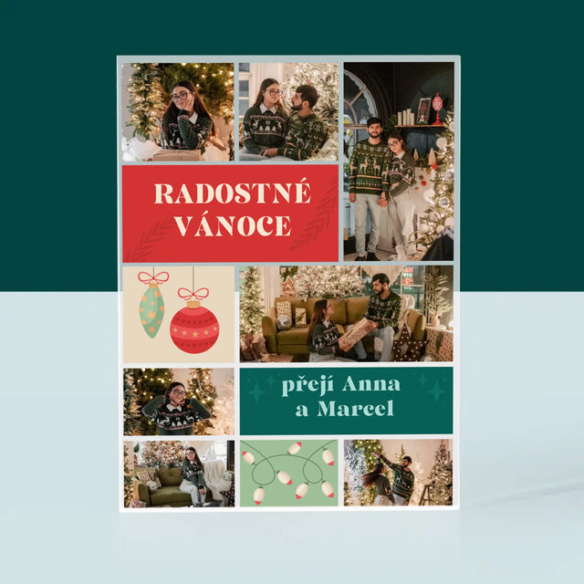 Fotokoláž: Vánoční Fotky - Akrylový Blok