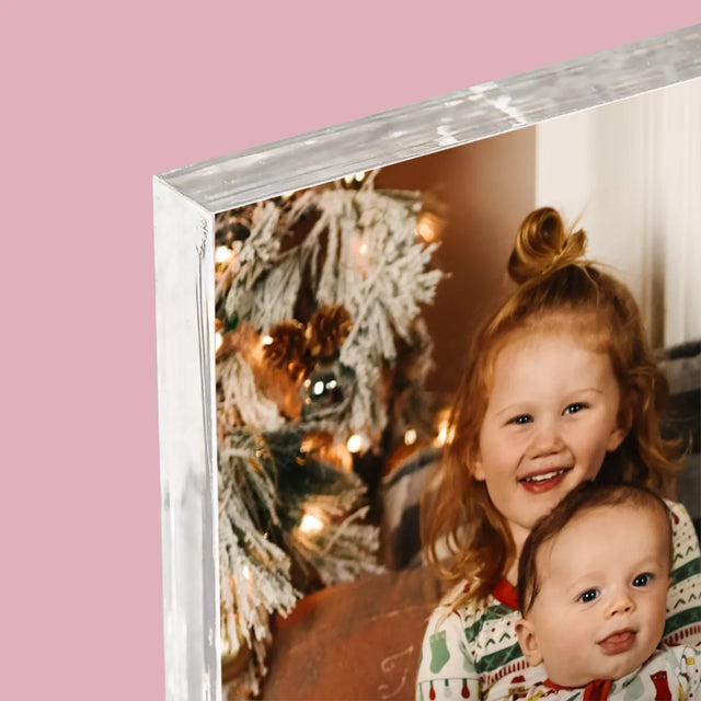 Fotka S Textem: Krásné Vánoce - Akrylový Blok