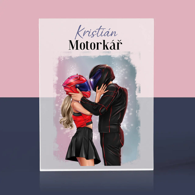 Designér Postav: Motorkář - Akrylový Blok