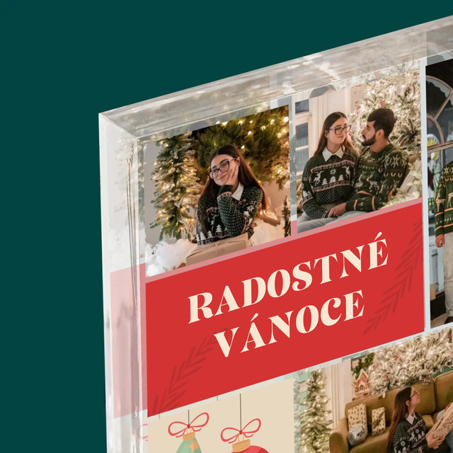 Fotokoláž: Vánoční Fotky - Akrylový Blok