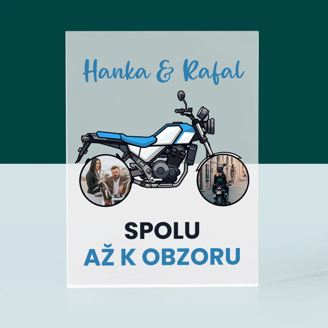 Fotokoláž: Spolu Až K Obzoru - Akrylový Blok