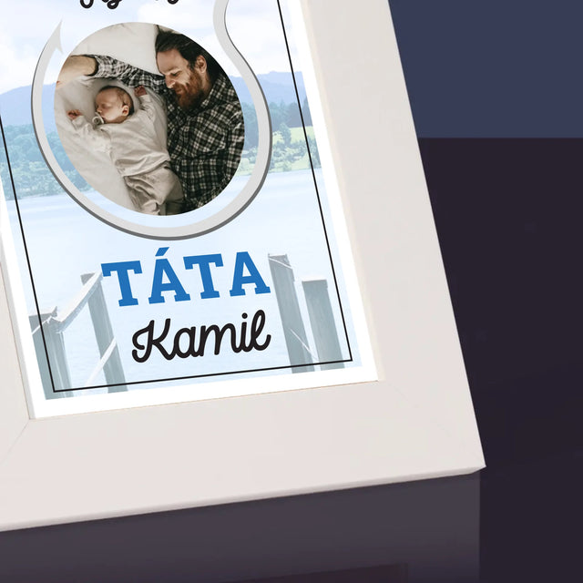 Fotka S Textem: Nejlepší Rybář Táta - Fotorámeček
