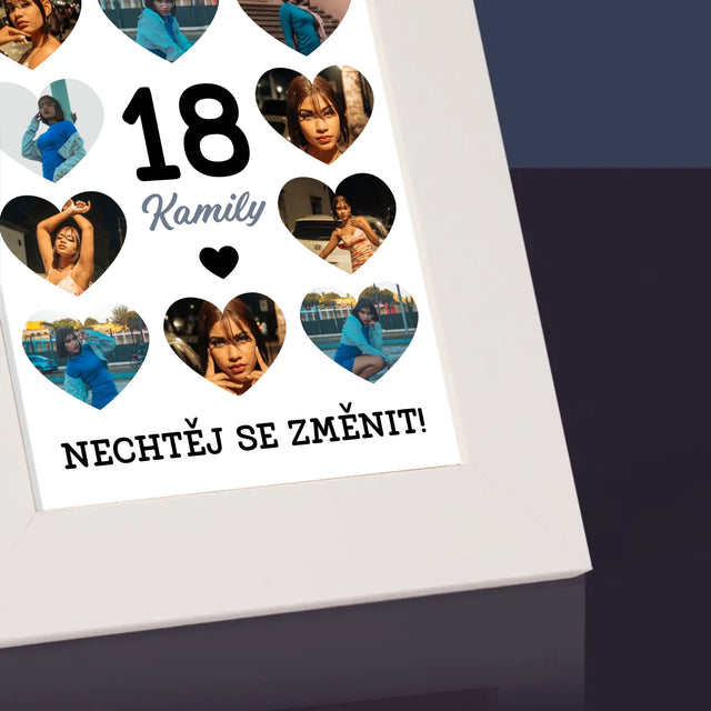 Fotokoláž: 18 Srdce - Fotorámeček