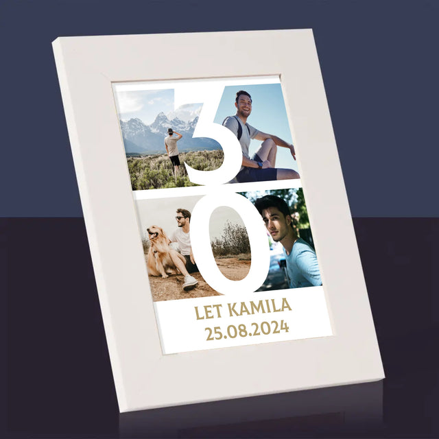 Fotokoláž: 30 Let Číslo Fotky - Fotorámeček