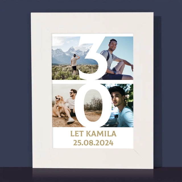 Fotokoláž: 30 Let Číslo Fotky - Fotorámeček
