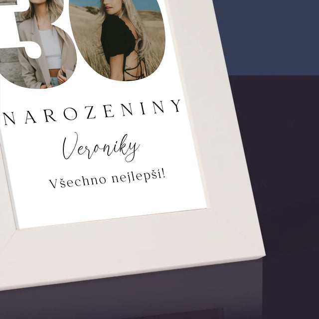 Slovo Z Fotek: 30. Narozeniny Podpis - Fotorámeček