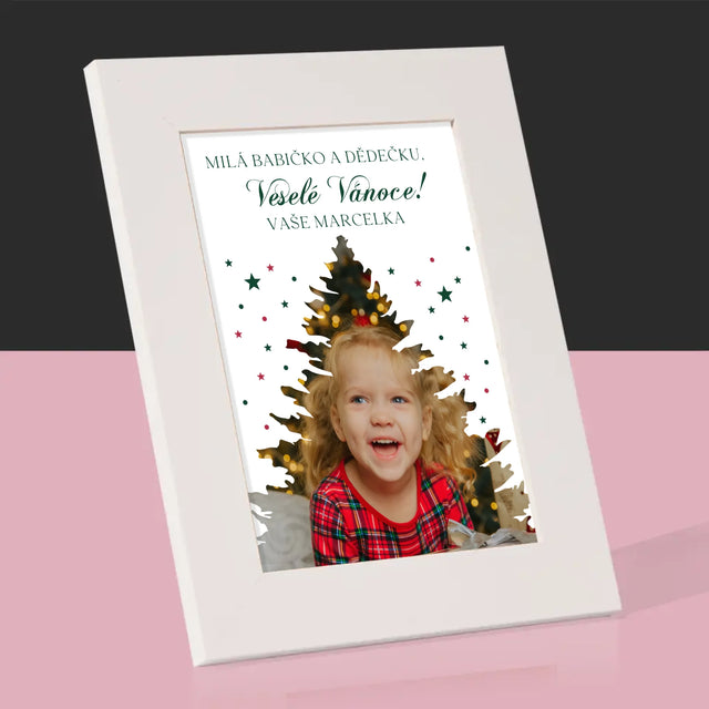 Tvar Z Fotek: Vánoční Stromeček Vánoce - Fotorámeček