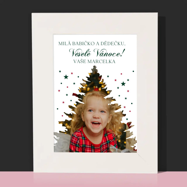 Tvar Z Fotek: Vánoční Stromeček Vánoce - Fotorámeček