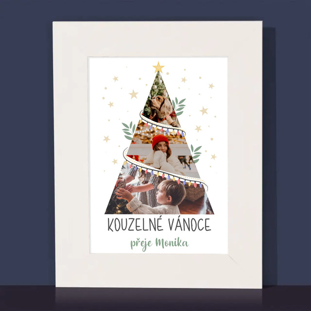 Fotokoláž: Kouzelné Vánoce Stromeček - Fotorámeček