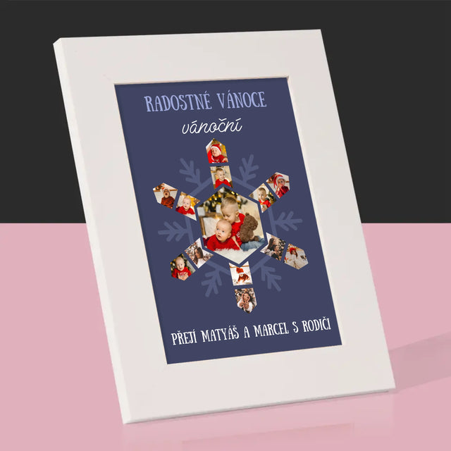 Tvar Z Fotek: Sněhová Vločka - Fotorámeček