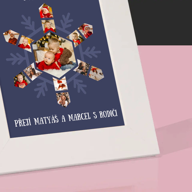 Tvar Z Fotek: Sněhová Vločka - Fotorámeček