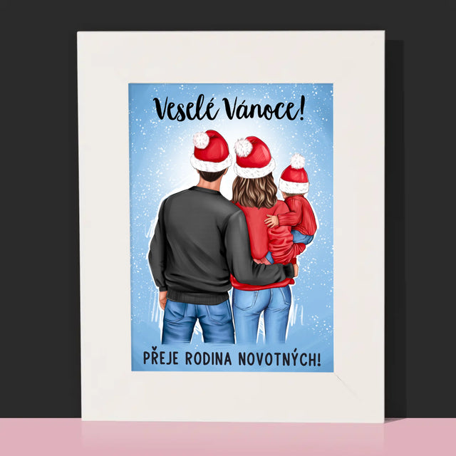 Designér Postav: Vánoční Rodina - Fotorámeček