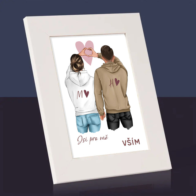 Designér Postav: Pár Srdce - Fotorámeček