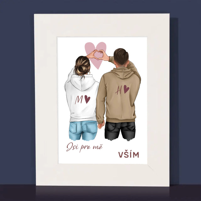 Designér Postav: Pár Srdce - Fotorámeček