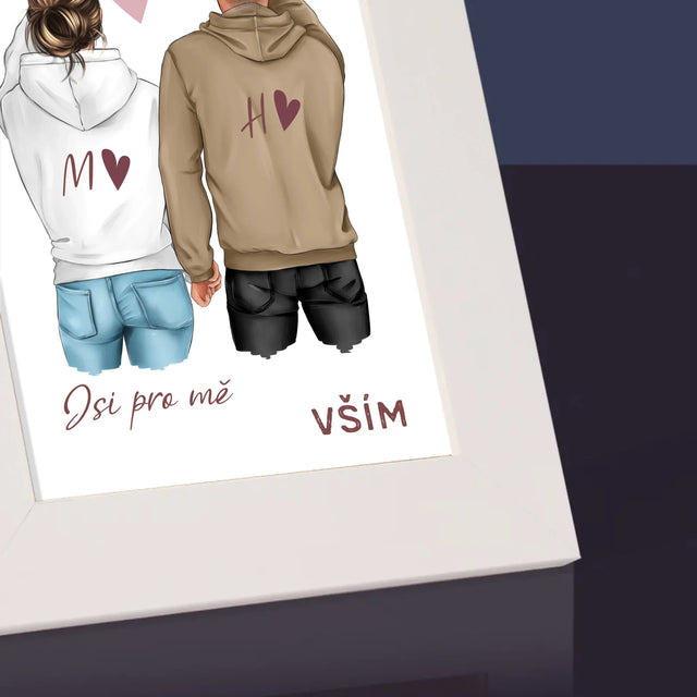 Designér Postav: Pár Srdce - Fotorámeček