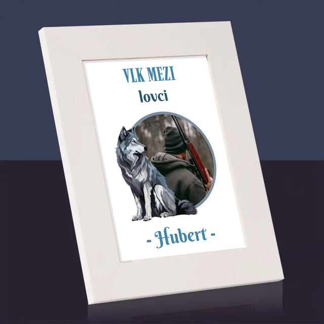 Fotka S Textem: Vlk Mezi Lovci - Fotorámeček