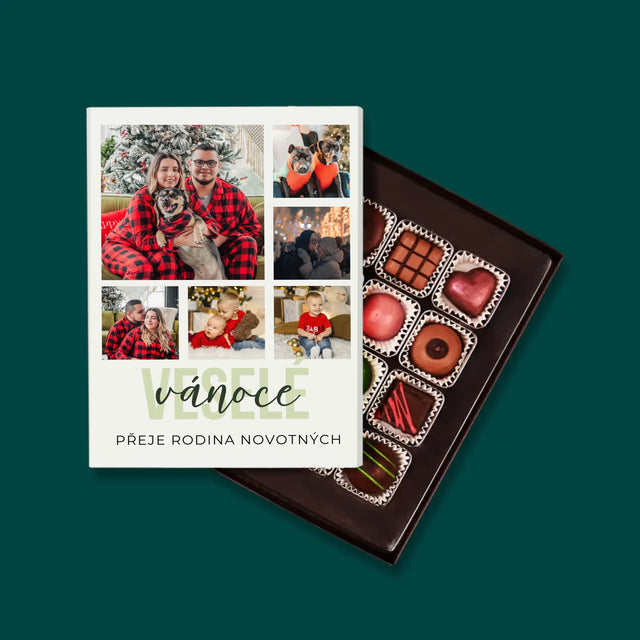 Fotokoláž: Veselé Vánoce - Pralinky
