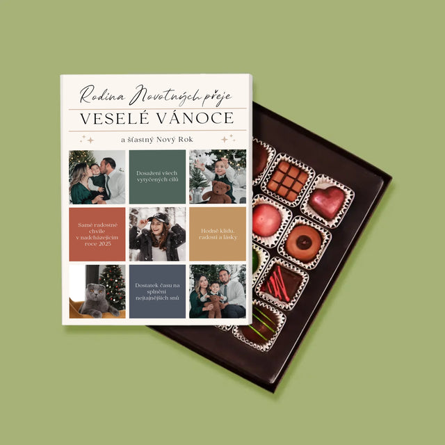 Fotokoláž: Veselé Vánoce Přání - Pralinky
