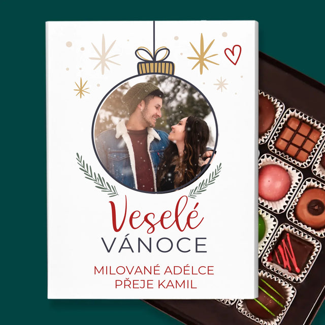 Fotka S Textem: Veselé Vánoce Ozdoba - Pralinky