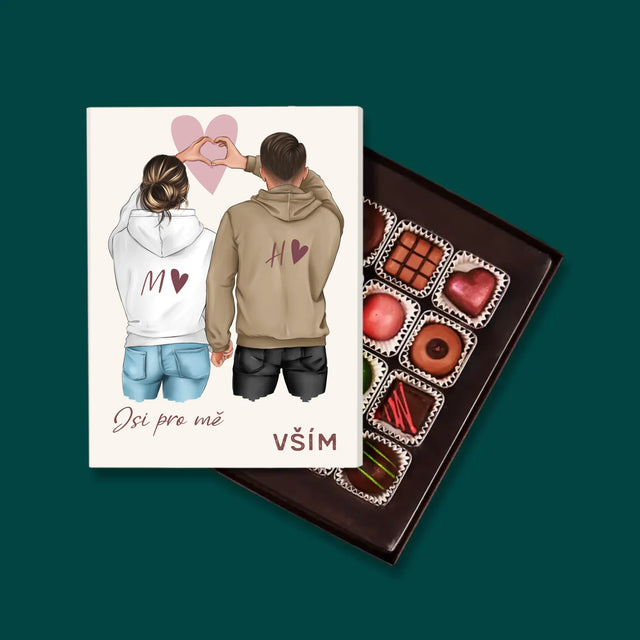 Designér Postav: Pár Srdce - Pralinky