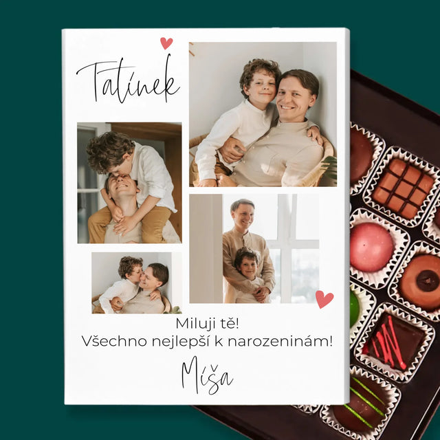 Fotokoláž: Tatínek Miluji Tě - Pralinky