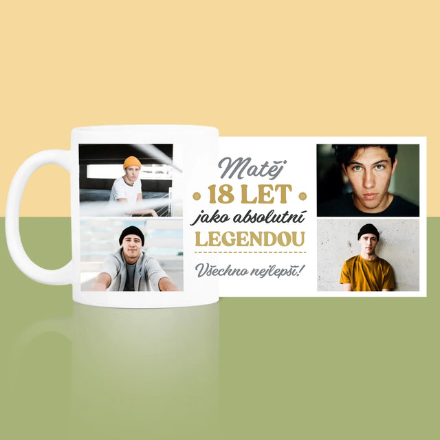 Fotokoláž: 18 Let Bytí Legendou - Hrnek