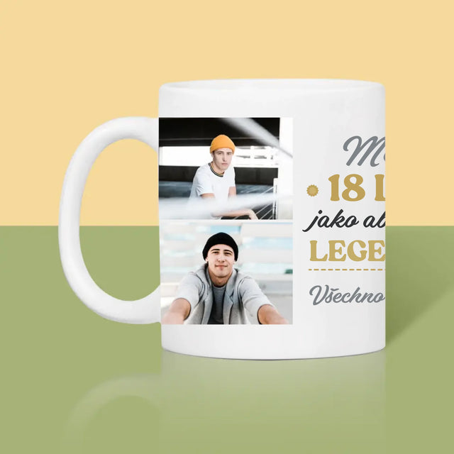 Fotokoláž: 18 Let Bytí Legendou - Hrnek
